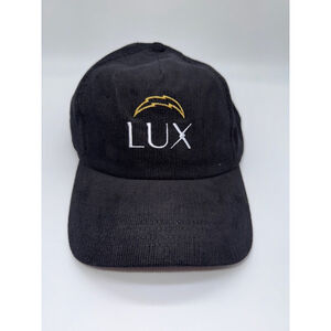 Los Angeles Chargers Lux Black Corduroy Baseball Cap Adjustable